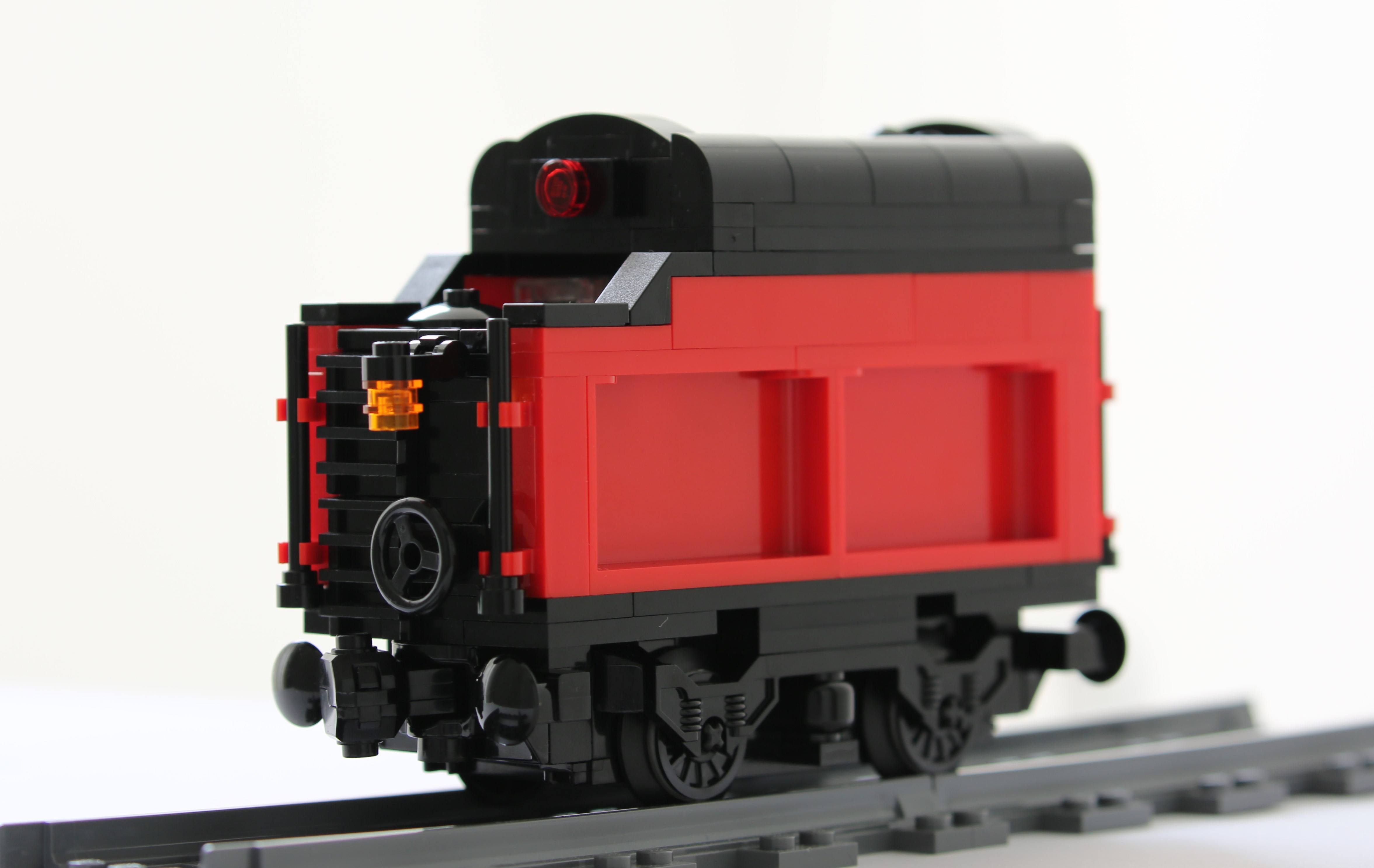 Red Lego train tender